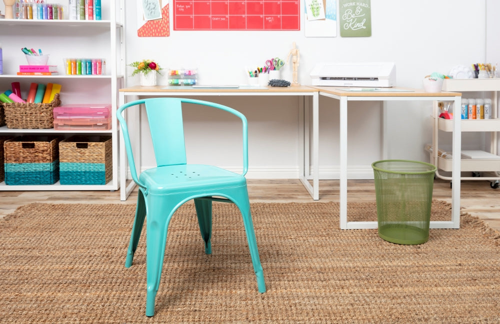 Craft Room Decluttering: Painted Metal Chair