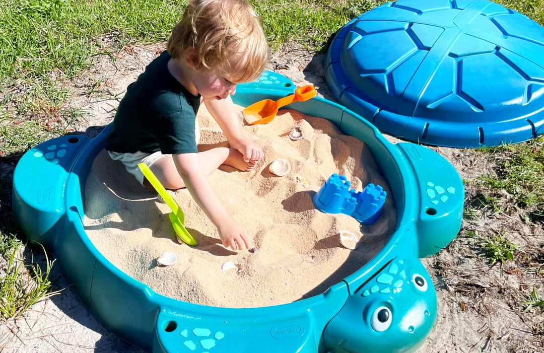 Custom Turtle Sandbox with Ombré Spray Paint