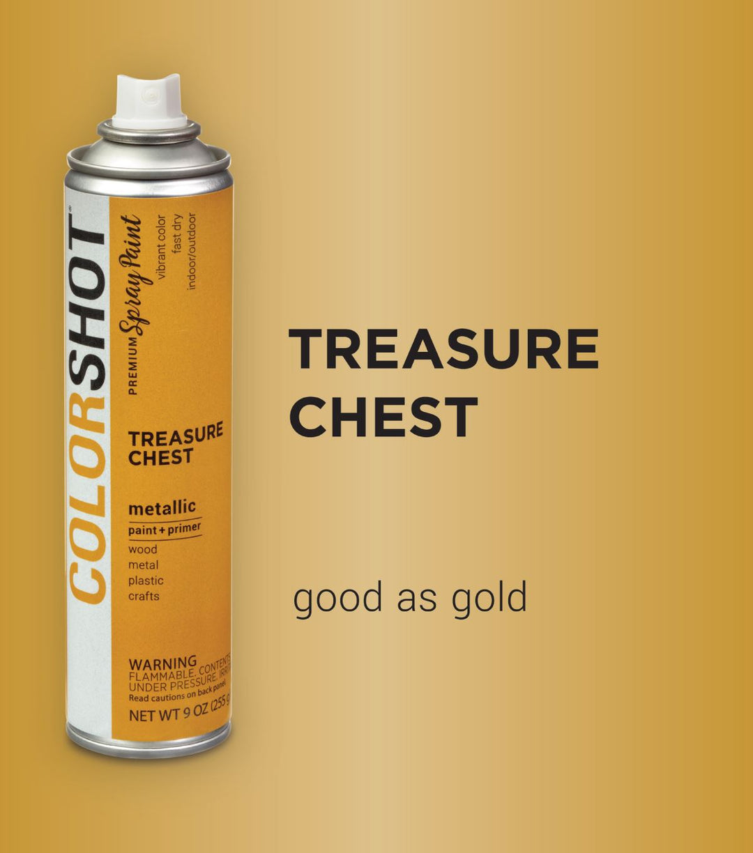 Picture of 48310 COLORSHOT Metallic Spray Paint Treasure Chest (Dark Gold) 9 oz.