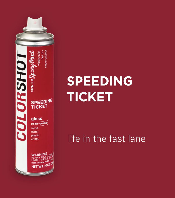 Picture of 48276 COLORSHOT Gloss Spray Paint Speeding Ticket (Dark Red) 10 oz.